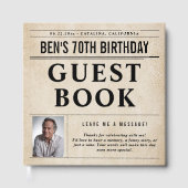 Newspaper Birthday News Funny Humorous Men 70th Gastenboek (Voorkant)