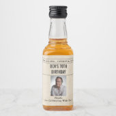 Newspaper Birthday News Funny Humorous Men 70th Likeurfles Etiket (Voorkant)