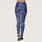 NEWSPAPER - blauw Leggings (Achterkant)