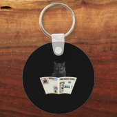 Newspaper Breaking News Black Cat Au Journal _1 Sleutelhanger (Voorkant)