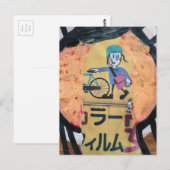 Newspaper delivery person collage briefkaart (Voorkant / Achterkant)