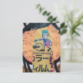 Newspaper delivery person collage briefkaart (Staand voorkant)