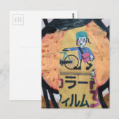 Newspaper delivery person collage briefkaart (Voorkant / Achterkant)