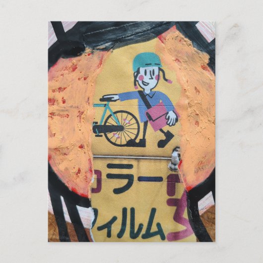 Newspaper delivery person collage briefkaart (Voorkant)