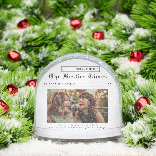 Newspaper Design | Best Friends Photo Sneeuwbol (Kerstmis)
