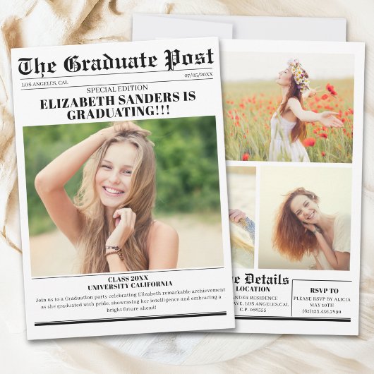 Newspaper Graduation with photos Kaart