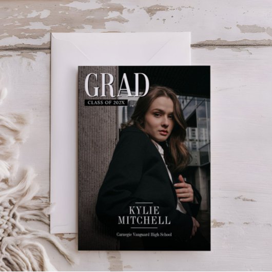 Newspaper Hoesje Afstuderen Uitnodiging