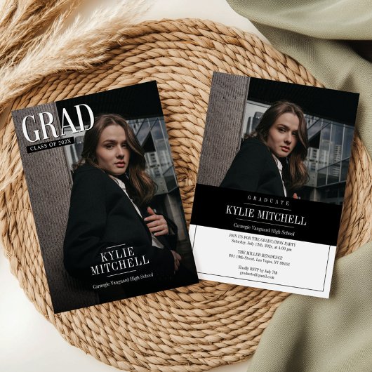 Newspaper Hoesje Afstuderen Uitnodiging