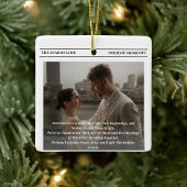 Newspaper Merry and Married Holiday Accents Photo Keramisch Ornament