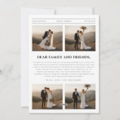 Newspaper Newlywed Couple Wedding Photo Christmas Feestdagenkaart (Achterkant)