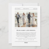 Newspaper Newlywed Romantic Couple Photo Christmas Feestdagenkaart (Achterkant)