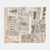 Newspaper pages with antique advertising. Woman's  Fleece Deken (Voorkant (Horizontaal))