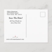 Newspaper Photo Style Save The Date, Maroon & Gold Aankondigingskaart (Achterkant)