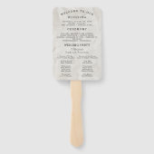 Newspaper Photo Wedding Program Timeline Handwaaier (Achterkant)