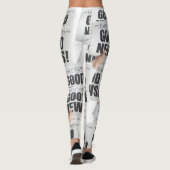 Newspaper Print Leggings (Achterkant)