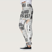 Newspaper Print Leggings (Links)