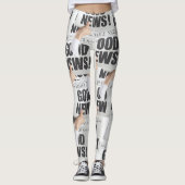 Newspaper Print Leggings (Voorkant)