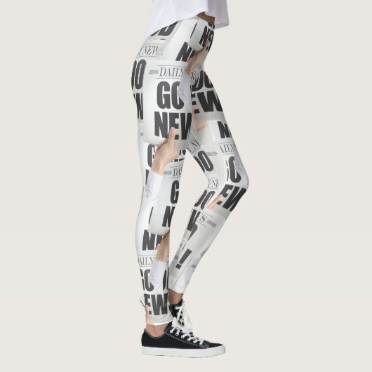 Newspaper Print Leggings (Rechts)