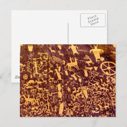 Newspaper Rock American Indian Utah Briefkaart (Voorkant / Achterkant)