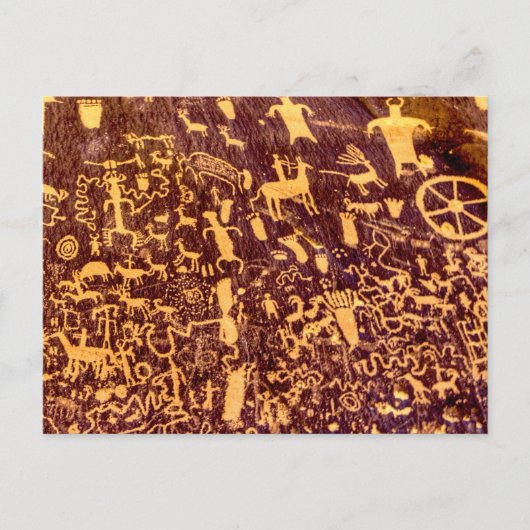 Newspaper Rock American Indian Utah Briefkaart (Voorkant)