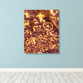 Newspaper Rock American Indian Utah Canvas Afdruk (Insitu (Houten vloer))