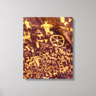 Newspaper Rock American Indian Utah Canvas Afdruk