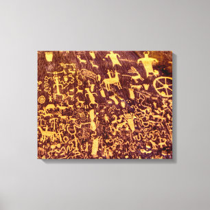 Newspaper Rock American Indian Utah Canvas Afdruk