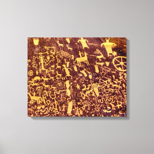 Newspaper Rock American Indian Utah Canvas Afdruk (Voorkant)