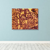 Newspaper Rock American Indian Utah Canvas Afdruk (Insitu (Houten vloer))