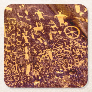 Newspaper Rock American Indian Utah Kartonnen Onderzetters