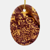 Newspaper Rock American Indian Utah Keramisch Ornament (Voorkant)