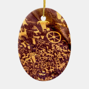Newspaper Rock American Indian Utah Keramisch Ornament