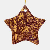 Newspaper Rock American Indian Utah Keramisch Ornament (Achterkant)