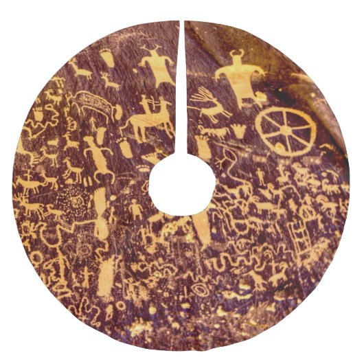 Newspaper Rock American Indian Utah Kerstboom Rok (Voorkant)