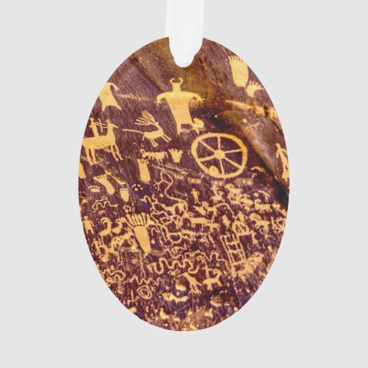 Newspaper Rock American Indian Utah Ornament (achterkant)