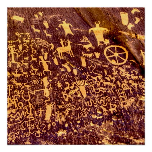 Newspaper Rock American Indian Utah Perfect Poster (Voorkant)