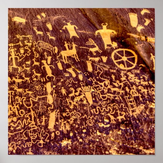 Newspaper Rock American Indian Utah Poster (Voorkant)