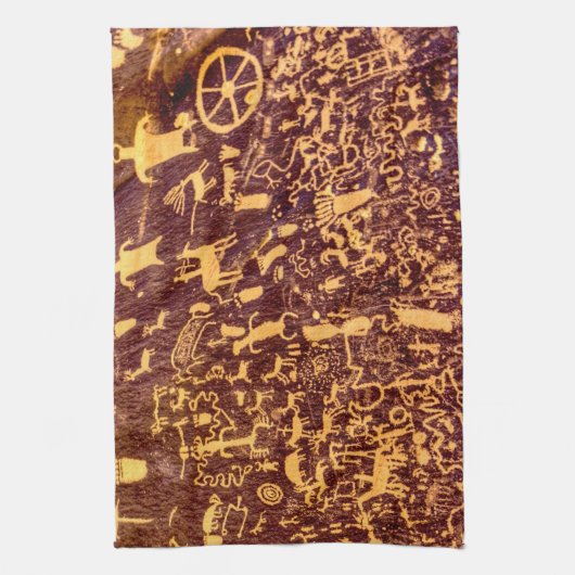 Newspaper Rock American Indian Utah Theedoek (Verticaal)