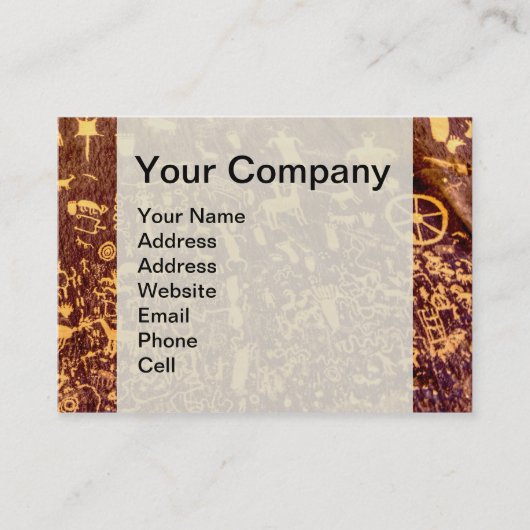 Newspaper Rock American Indian Utah Visitekaartje (Voorkant)