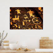 Newspaper Rock Art Poster (Keuken)