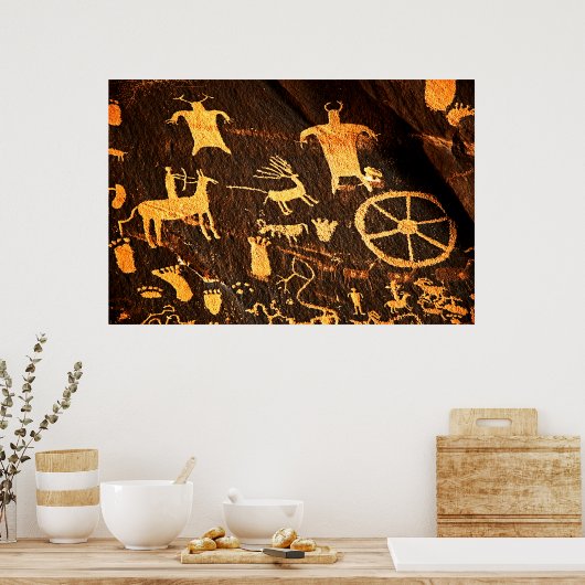 Newspaper Rock Art Poster (Keuken)