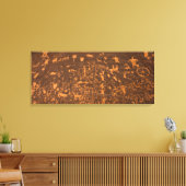 Newspaper Rock is een petroglyph-paneel dat is voo Canvas Afdruk (Insitu (Woonkamer))