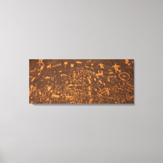 Newspaper Rock is een petroglyph-paneel dat is voo Canvas Afdruk (Voorkant)