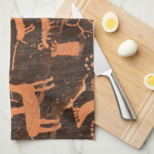 Newspaper Rock Petroglyph-panel - Utah Theedoek (Quarter Fold)