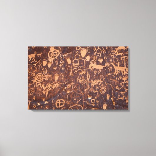 Newspaper Rock Petroglyphs Canvas Afdruk (Voorkant)