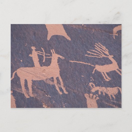 Newspaper Rock, S.P., UT bij Monticello. Briefkaart (Voorkant)
