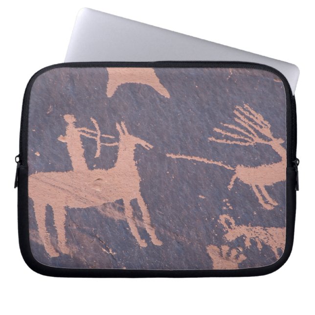 Newspaper Rock, S.P., UT bij Monticello. Laptop Sleeve (Voorkant)