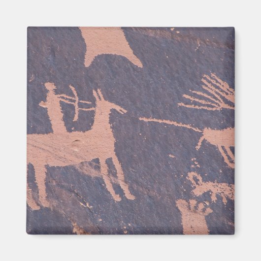 Newspaper Rock, S.P., UT Near Monticello. Magneet (Voorkant)