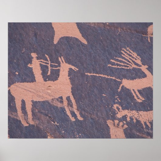 Newspaper Rock, S.P., UT Near Monticello. Poster (Voorkant)