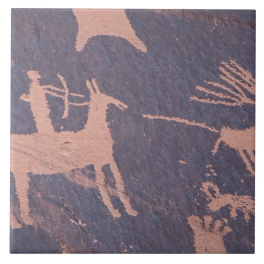 Newspaper Rock, S.P., UT Near Monticello. Tegeltje (Voorkant)